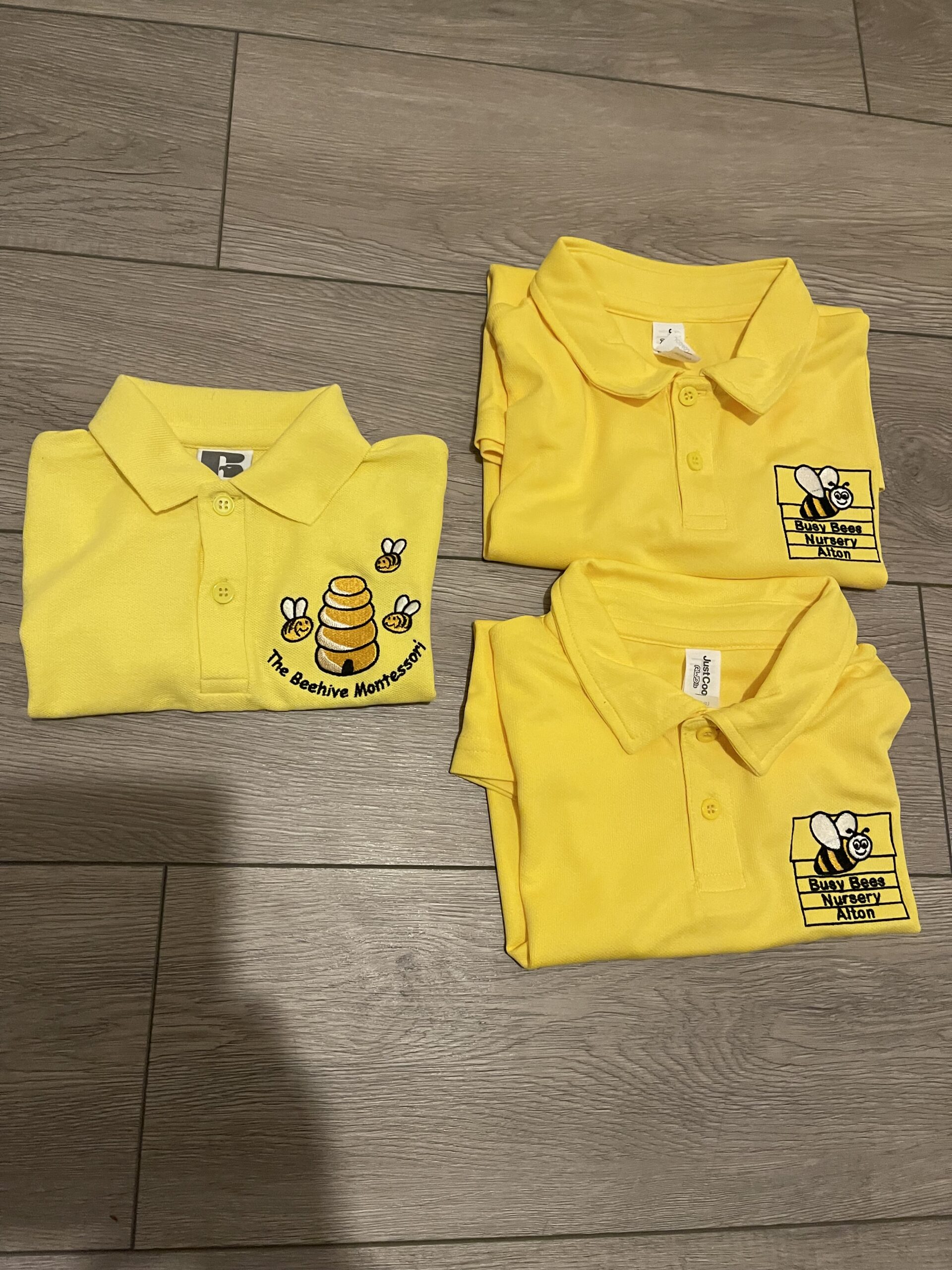 Personalised school and nursery clothing produced by YAPO